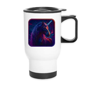 Licorne mystique Noriker pour les fans de fantasy - Tasse isotherme avec poignée - blanc - Devant