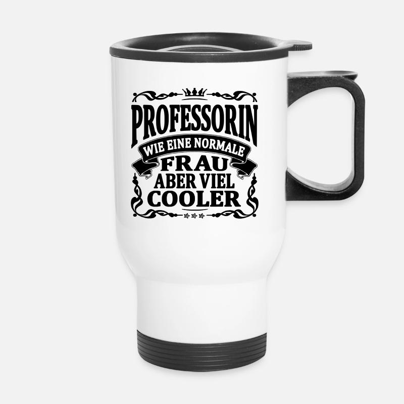 professorin aber viel cooler - Thermobecher mit Tragegriff - Weiß