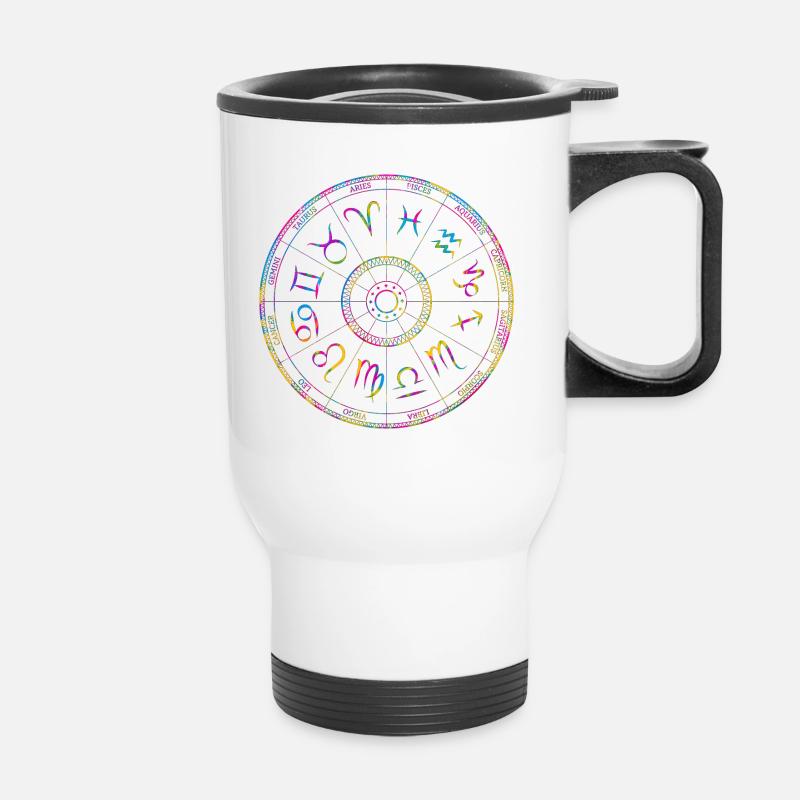 Zodiac Gyro Design - Thermal mug with handle - white