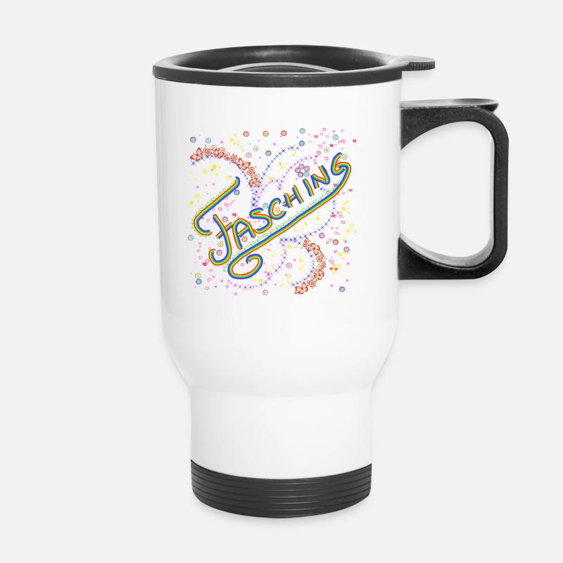 carnival - Thermal mug with handle - white
