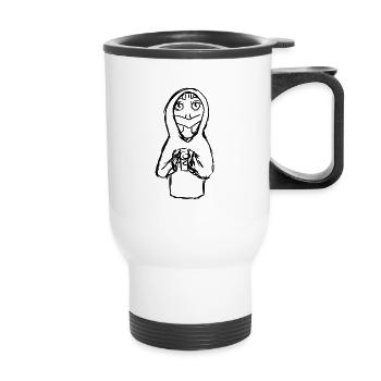 Manga Drawing - Thermal mug with handle - white - Front