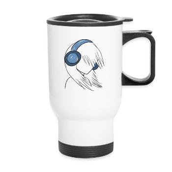 manga sound - Thermal mug with handle - white - Front