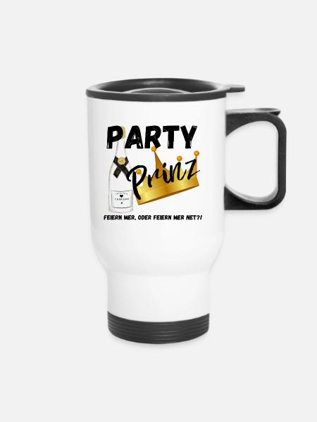Party Prinz - Thermobecher mit Tragegriff - Weiß
