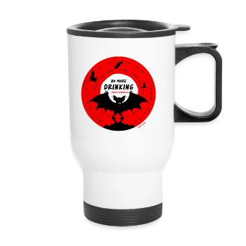 No more drinking - Thermal mug with handle - white - Front