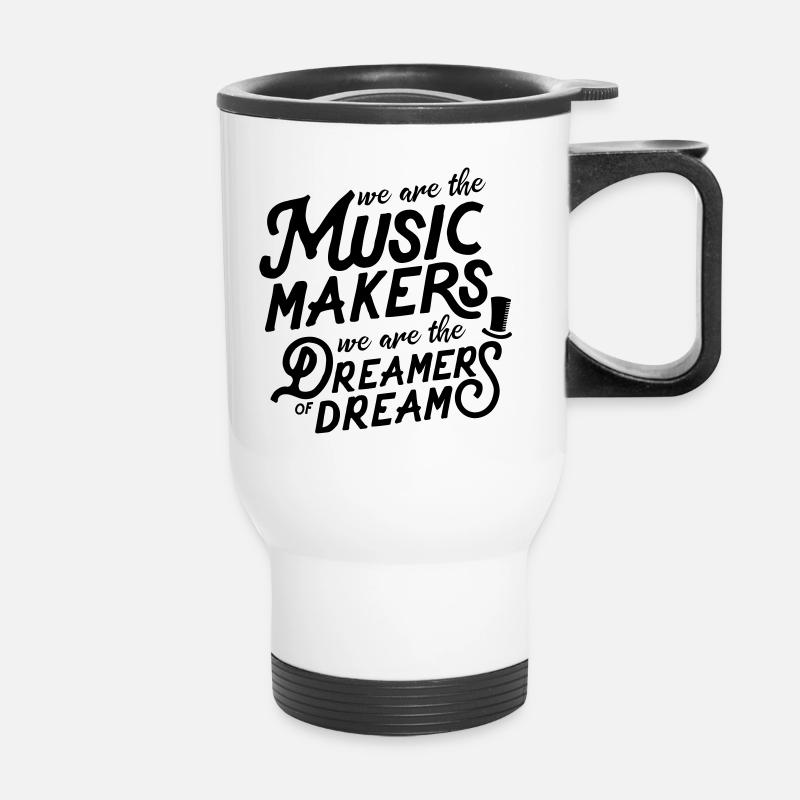 Quotes - Willy Typo - Thermal mug with handle - white