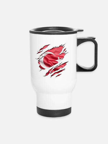La Turquie sous votre peau - Tasse isotherme avec poignée - blanc