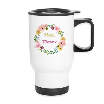 Merci Maîtresse - Tasse isotherme avec poignée - blanc - Devant