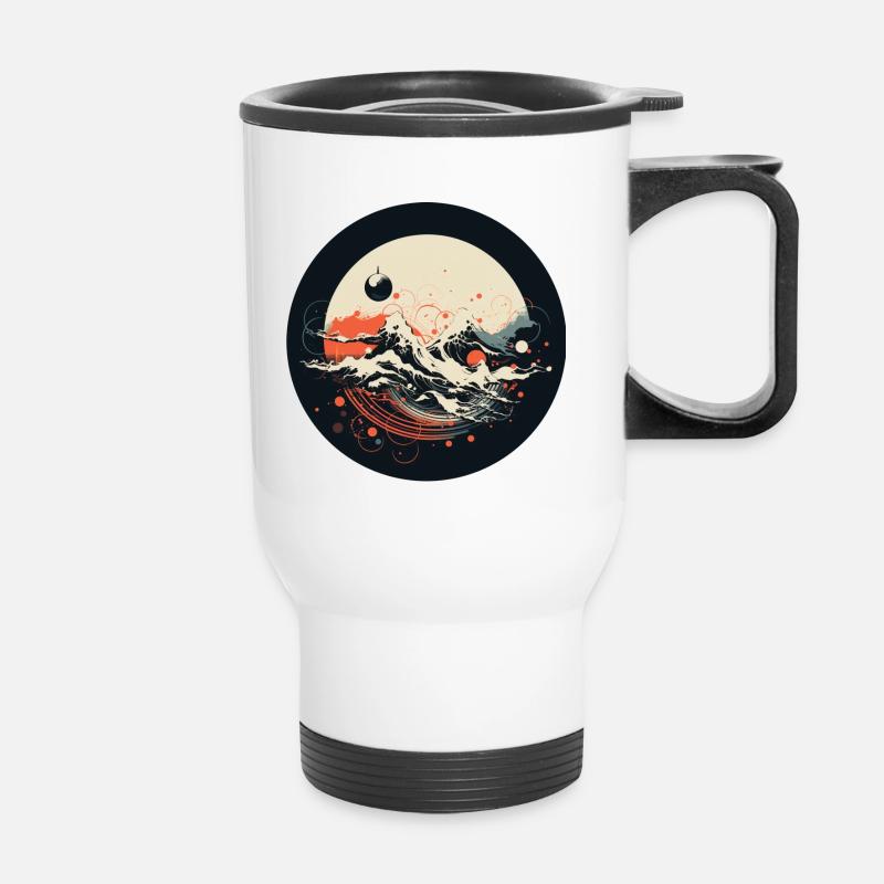 Kiku Peak - Thermal mug with handle - white