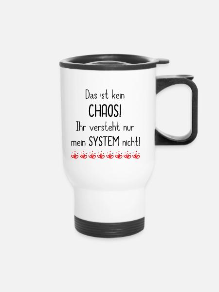 369 Chaos mit System - Thermobecher mit Tragegriff - Weiß