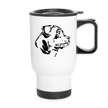 Rottweiler chiens chien Wilsigns race de chien - Tasse isotherme avec poignée - blanc - Devant