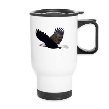 Poison de l'aigle à tête blanche - Tasse isotherme avec poignée - blanc - Devant