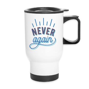 NEVER again - Thermobecher mit Tragegriff - Weiß - Vorne