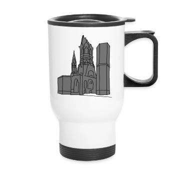Gedächtniskirche Berlin 2 - Thermobecher mit Tragegriff - Weiß - Vorne