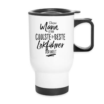 lokfuehrer der Beste (s) - Thermobecher mit Tragegriff - Weiß - Vorne