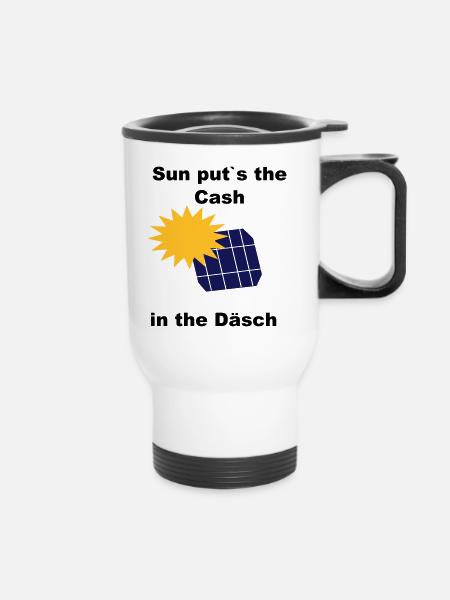 Solar - Thermobecher mit Tragegriff - Weiß