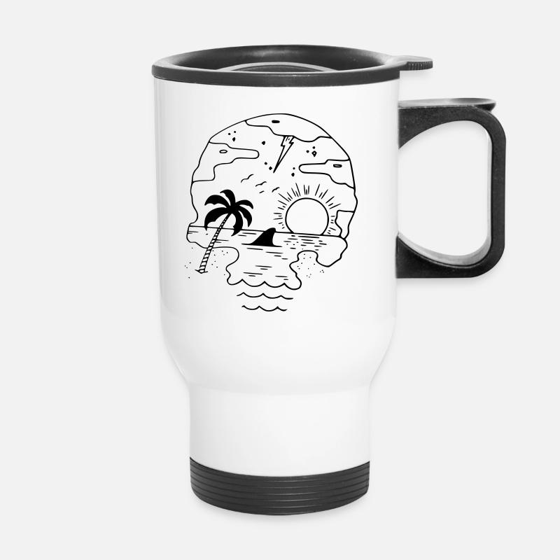 Tête de mort - Tasse isotherme avec poignée - blanc