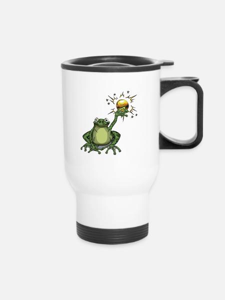 Froschkönig - Thermobecher mit Tragegriff - Weiß
