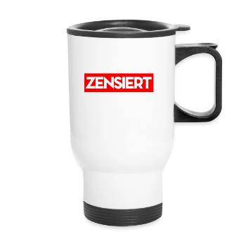 Censored - censorship - Thermal mug with handle - white - Front