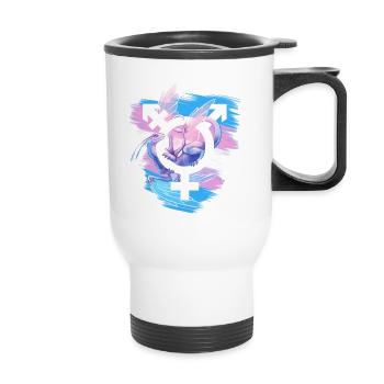 Transgender Pride Dragon - Thermal mug with handle - white - Front