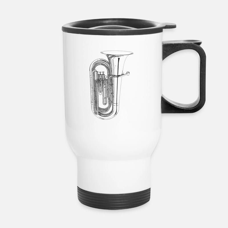 tuba - Thermal mug with handle - white