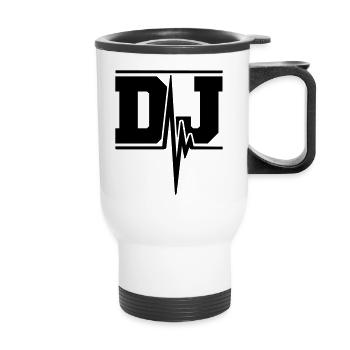 DJ Music Pulse - Thermal mug with handle - white - Front