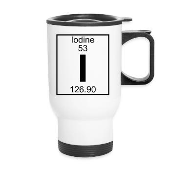Iodine (I) (element 53) - Thermal mug with handle - white - Front