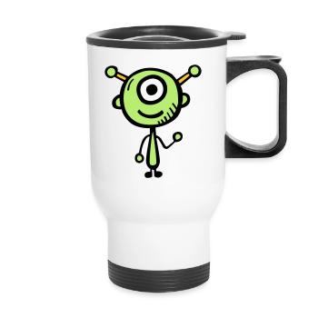 alien - Thermobecher mit Tragegriff - Weiß - Vorne