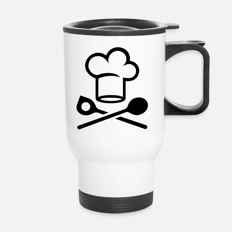 Cuisinier - Tasse isotherme avec poignée - blanc