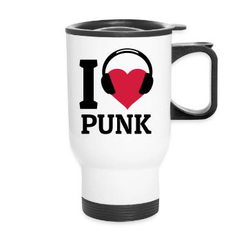 I love Punk - Thermal mug with handle - white - Front