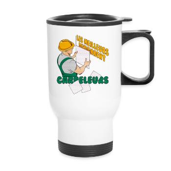 carreleur - Tasse isotherme avec poignée - blanc - Devant