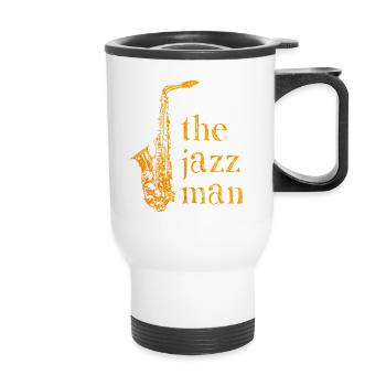The Jazz Man - Thermal mug with handle - white - Front