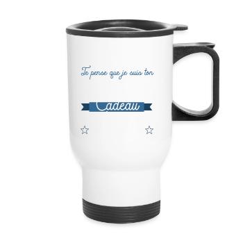 Papy ton plus beau cadeau cadeau grand père - Tasse isotherme avec poignée - blanc - Devant