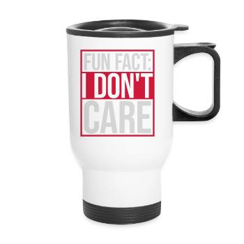 I dont care fact - Thermobecher mit Tragegriff - Weiß - Vorne