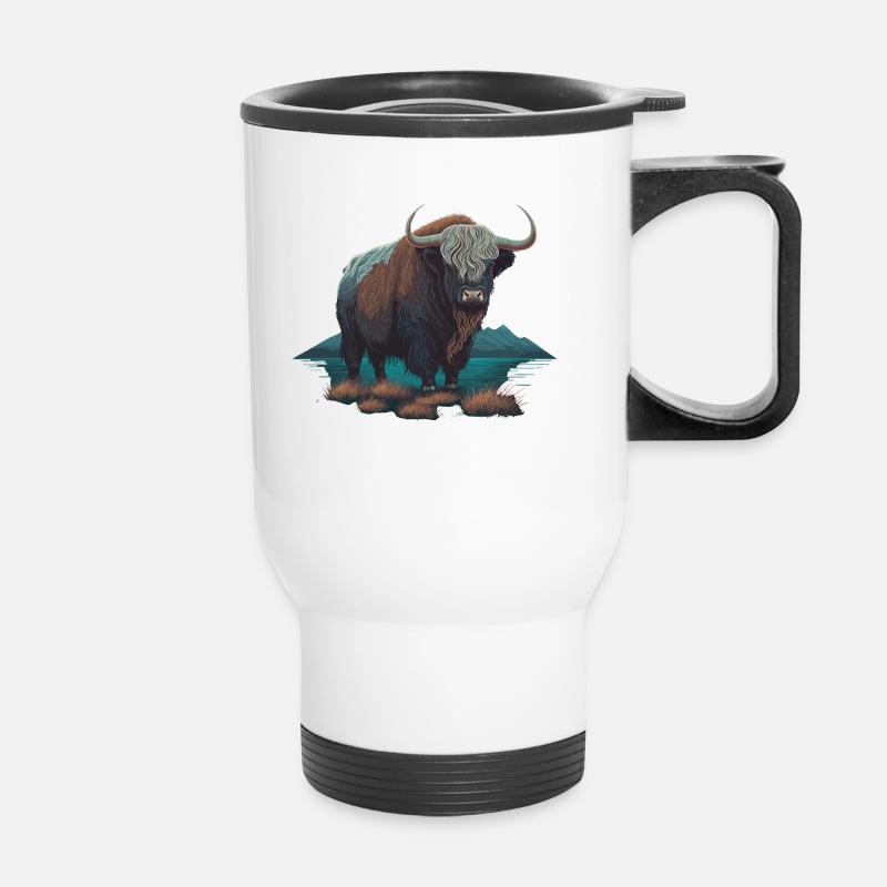 Mammifère - Tasse isotherme avec poignée - blanc