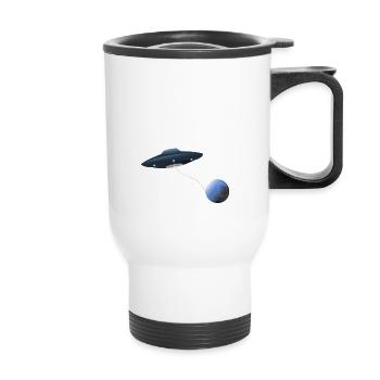 UFO PEACE Star Clusters - Thermal mug with handle - white - Front