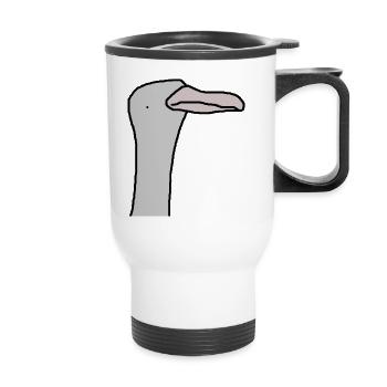 Ostrich - Thermal mug with handle - white - Front