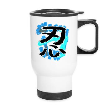 Ninja - Thermal mug with handle - white - Front