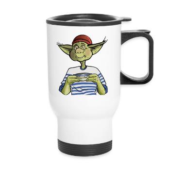 Korrigan breizh - Tasse isotherme avec poignée - blanc - Devant