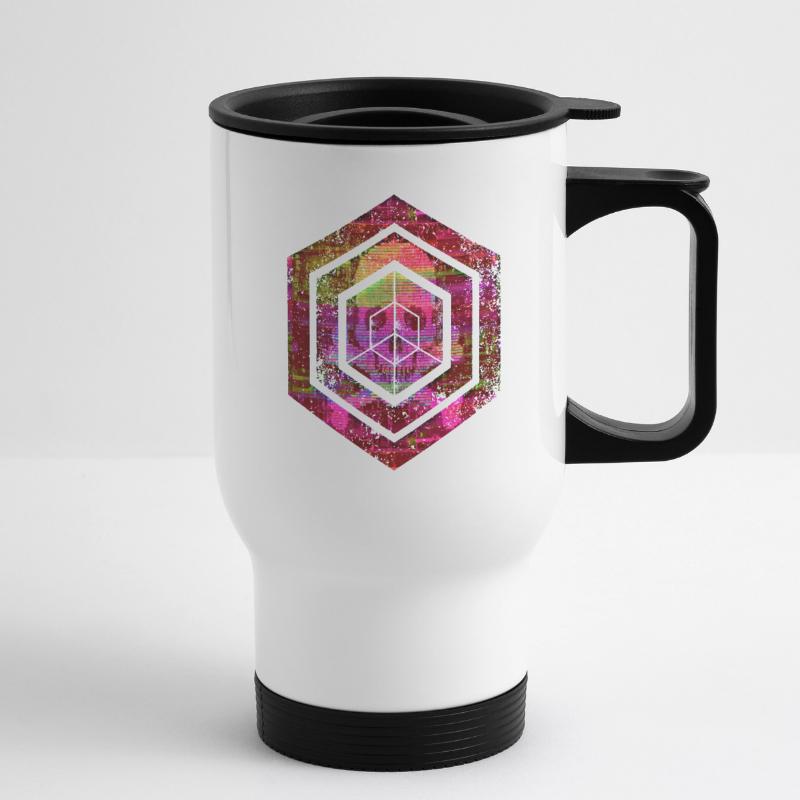 Codage géométrique du programmeur de programmation hexagonale Tasse isotherme avec poignée