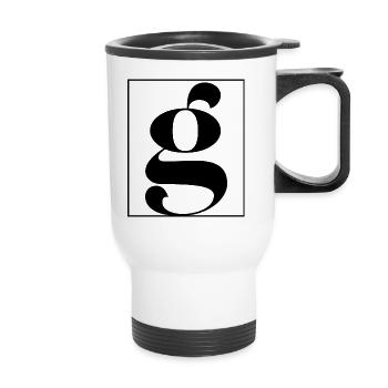 Lettre alphabet g - Tasse isotherme avec poignée - blanc - Devant