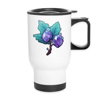 Branch with gemstones - Thermal mug with handle - white - Front