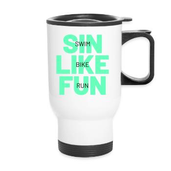 TRIATHLON sin like fun - Thermal mug with handle - white - Front