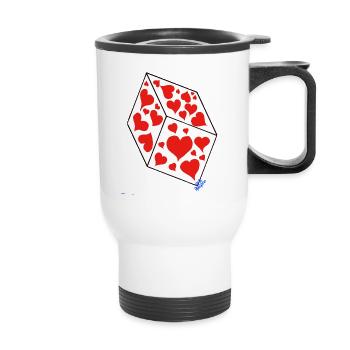 Cube d’Amour - Tasse isotherme avec poignée - blanc - Devant