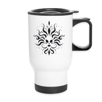 Découvrez Santeria Art pour les adeptes et les amis - Tasse isotherme avec poignée - blanc - Devant