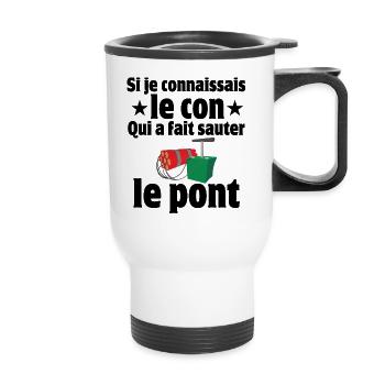 septième compagnie, 7ème compagnie, Pitivier - Tasse isotherme avec poignée - blanc - Devant
