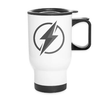 Énergie électrisante : puissance et dynamisme - Tasse isotherme avec poignée - blanc - Devant