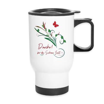 Thank you for the great time - Thermal mug with handle - white - Front
