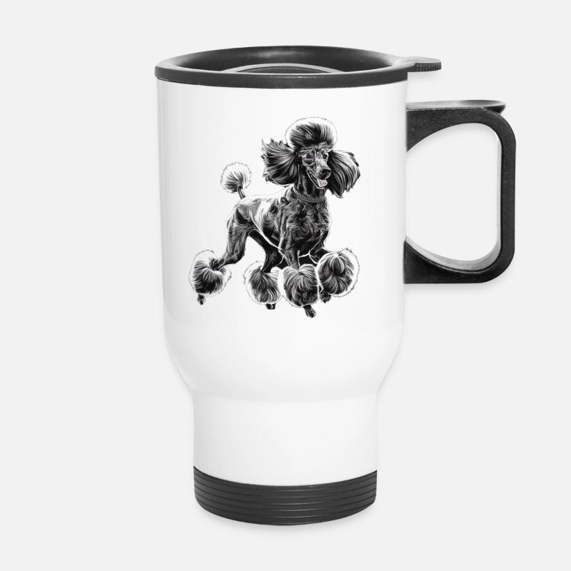 Caniche Diva - Tasse isotherme avec poignée - blanc