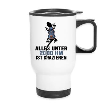 Mountain Hiking Ridge Hike Pathless Alpine High Altitude Tour - Thermal mug with handle - white - Front