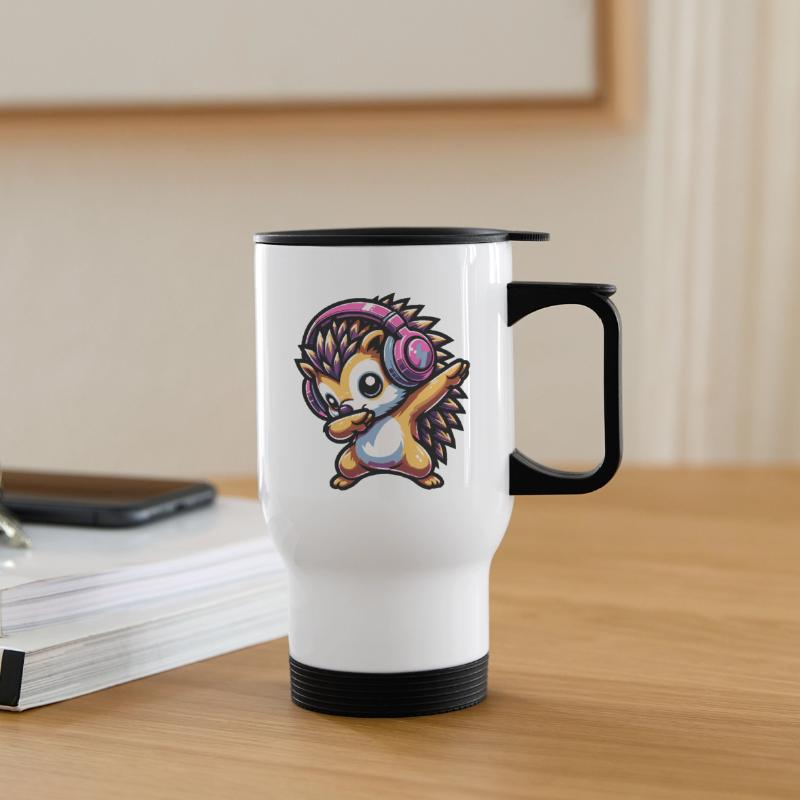 Dabbing Hedgehog Thermal mug with handle